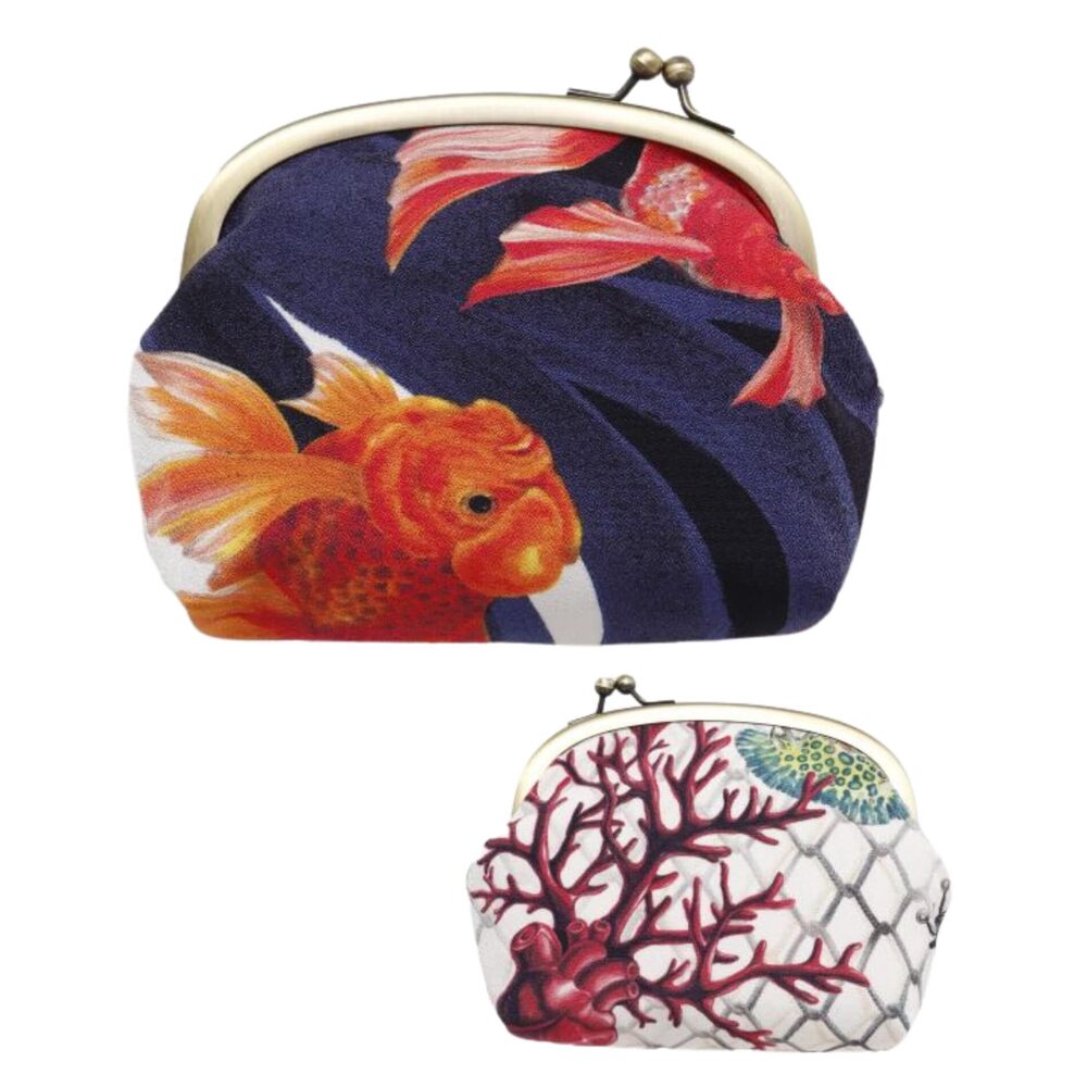 5585 [ Kaya] Gamaguchi - Multi Pouch With Clasp Collabolation With Tamao